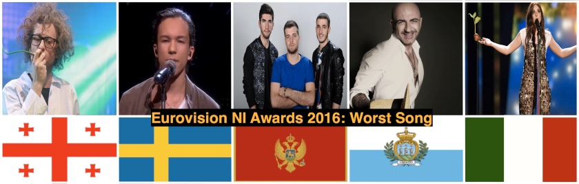 worst-song Eurovision NI Awards 2016